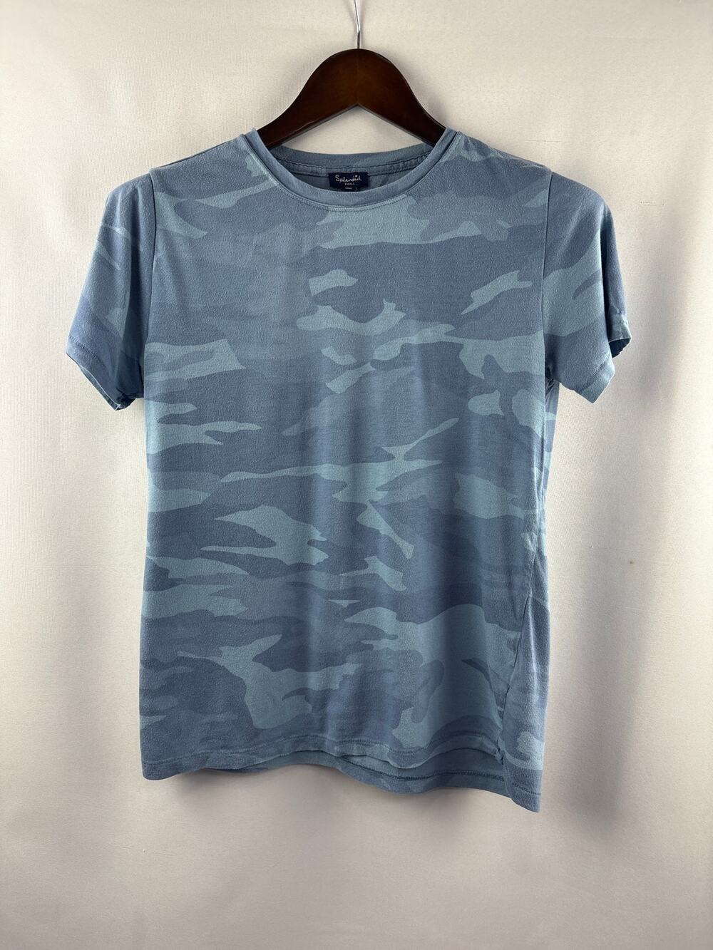 Women’s Splendid Small Grayish Blue Camo T-Shirt